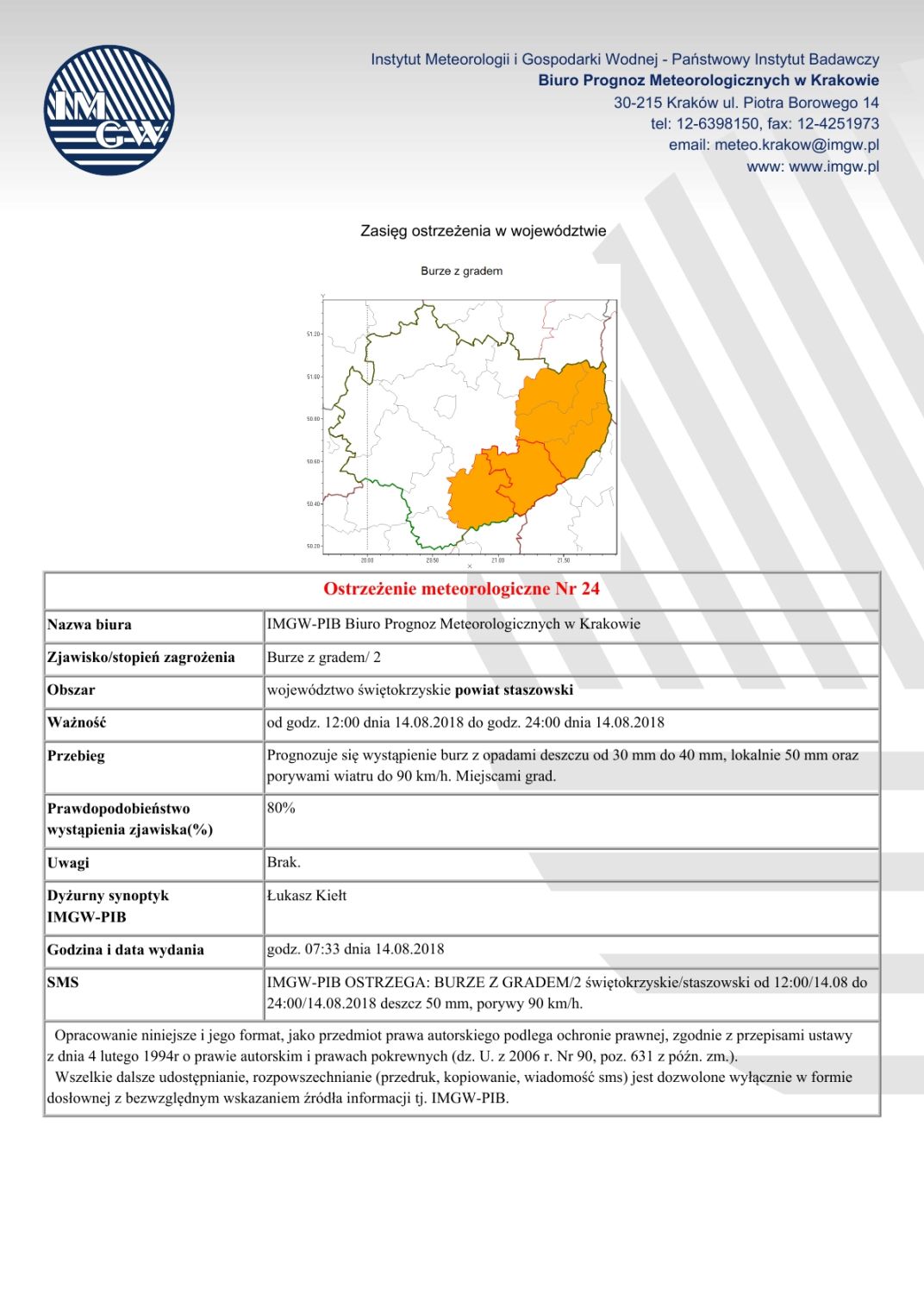 Ostrzeżenie meteorologiczne